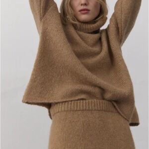 NWT The New Society Cozy Tan Women's Turtleneck Sweater